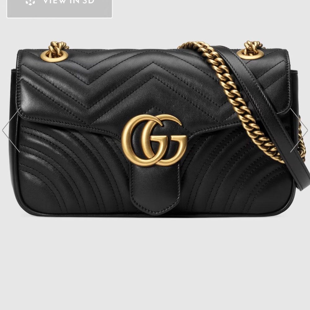 Flawless condition black Gucci Marmont size small